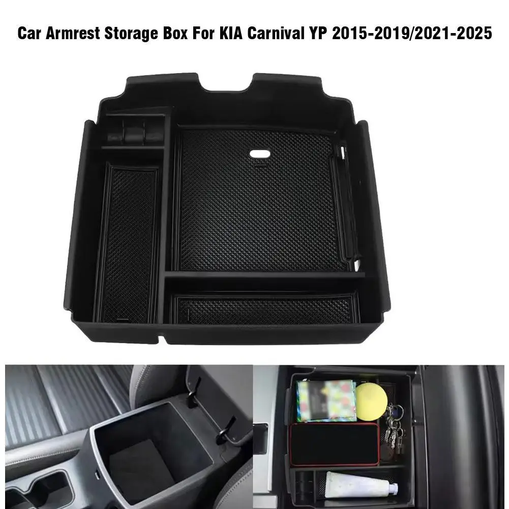 Ar مسند الذراع صندوق تخزين لكيا كرنفال YP 2015-2019 KA4 MPV 2021-2025 درج منظم الملحقات #1