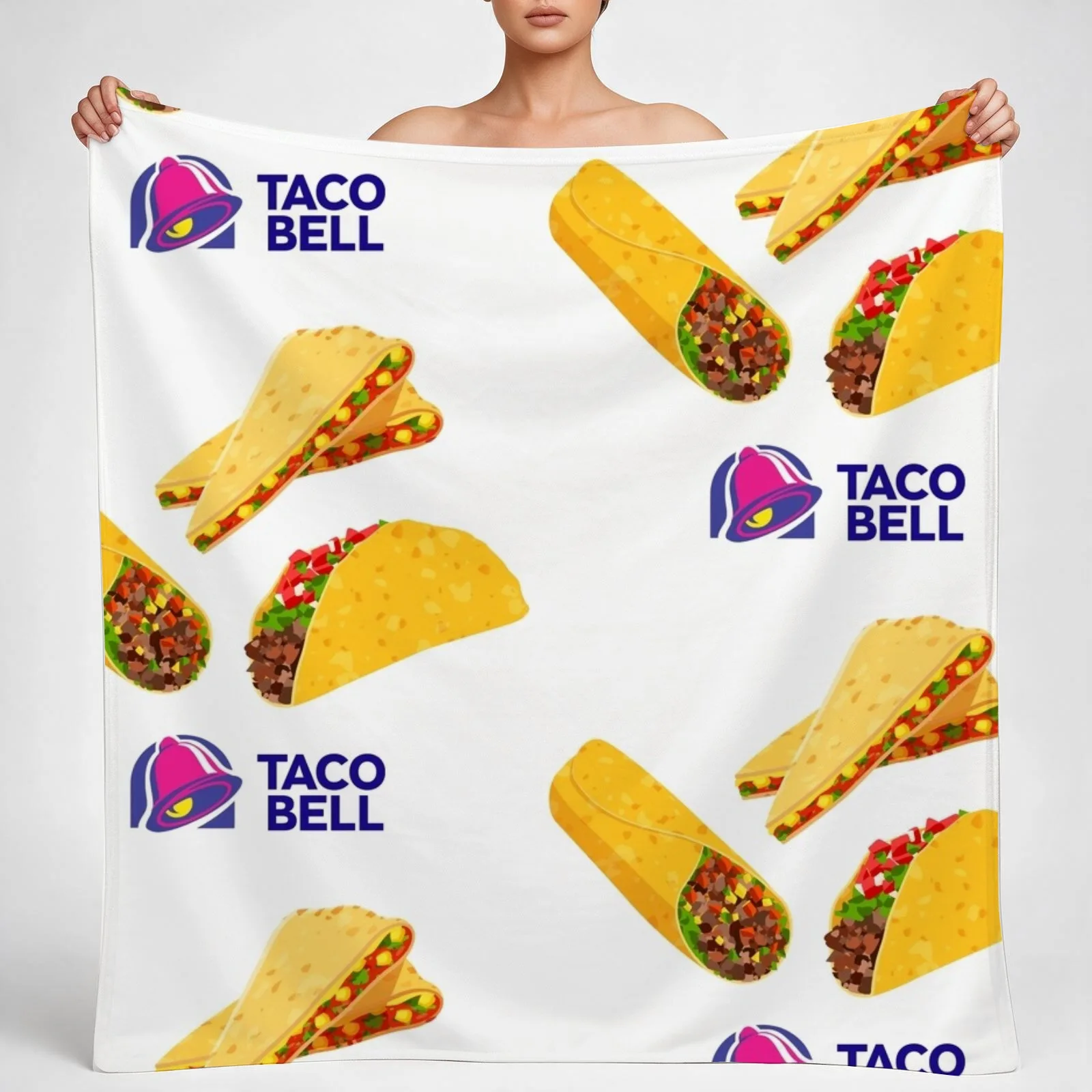 Taco Bell Taco Burrito Quesadilla Essential Throw Blanket couch cozy soft plush fuzzy picnic outdoor blanket