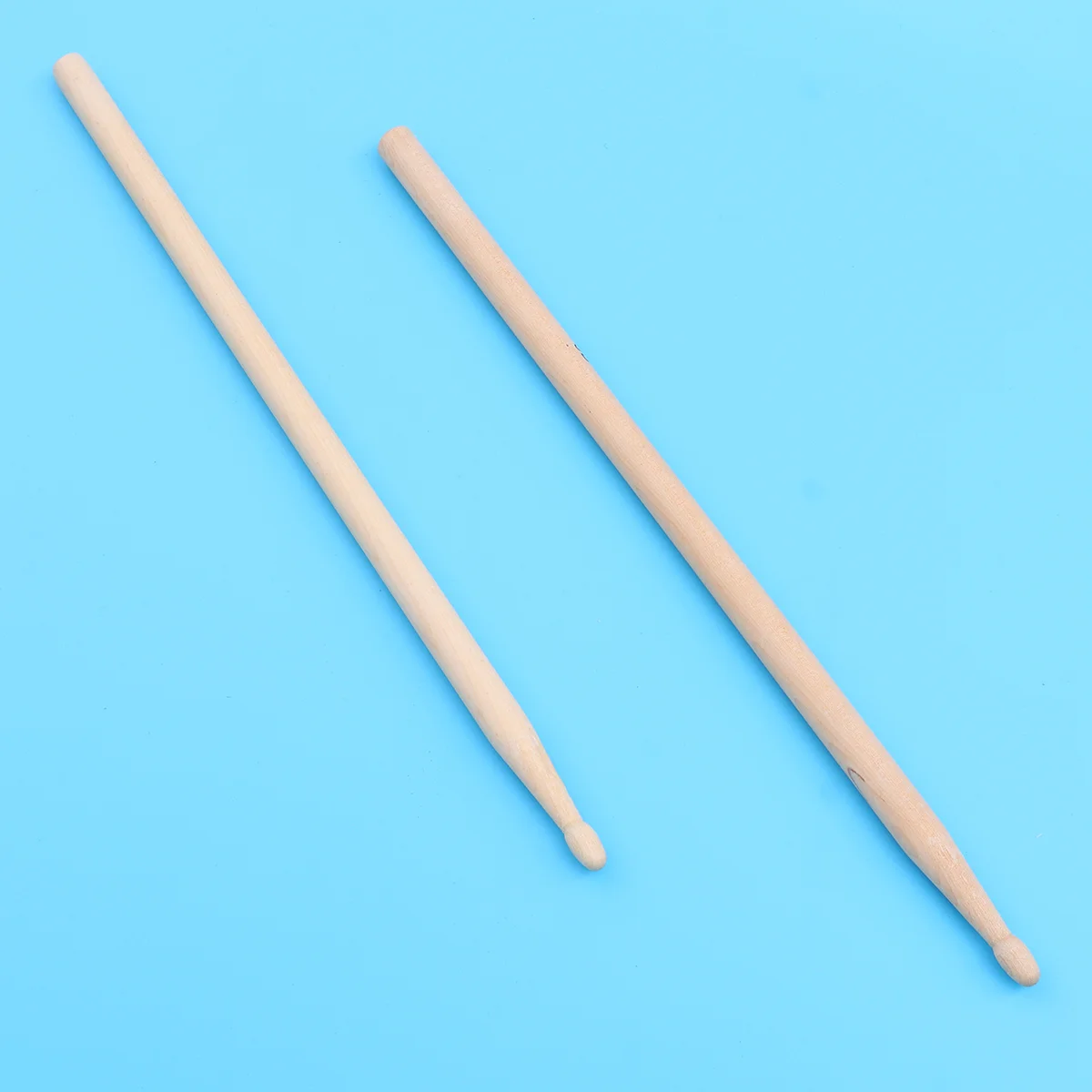 Pair of Heavy Wooden 2B Drumsticks Drum Sticks Wood Color Fuller Sound Highly Durable Music Performance