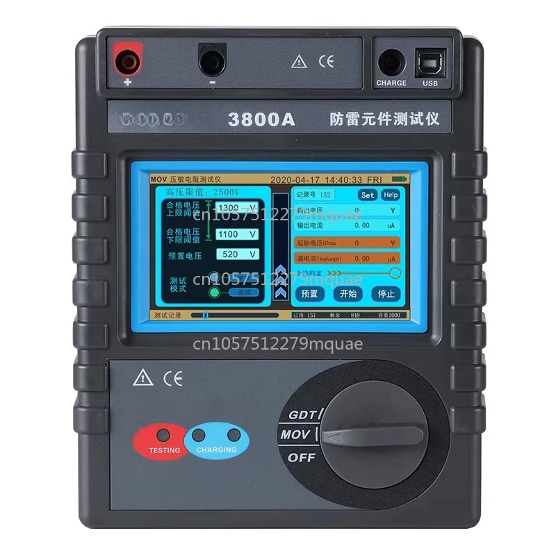 ETCR3800A/B Lightning Protection Component Tester Varistor/Discharge Tube/Insulation Resistance Test Table