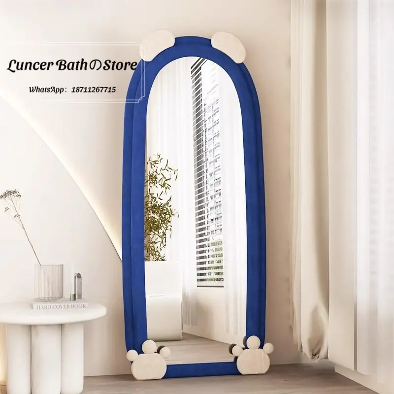 Viral Ins Irregular Bear Full Length Mirror, Floor Standing Dressing Mirror for Bedroom, Clothing Store Fitting Mirror