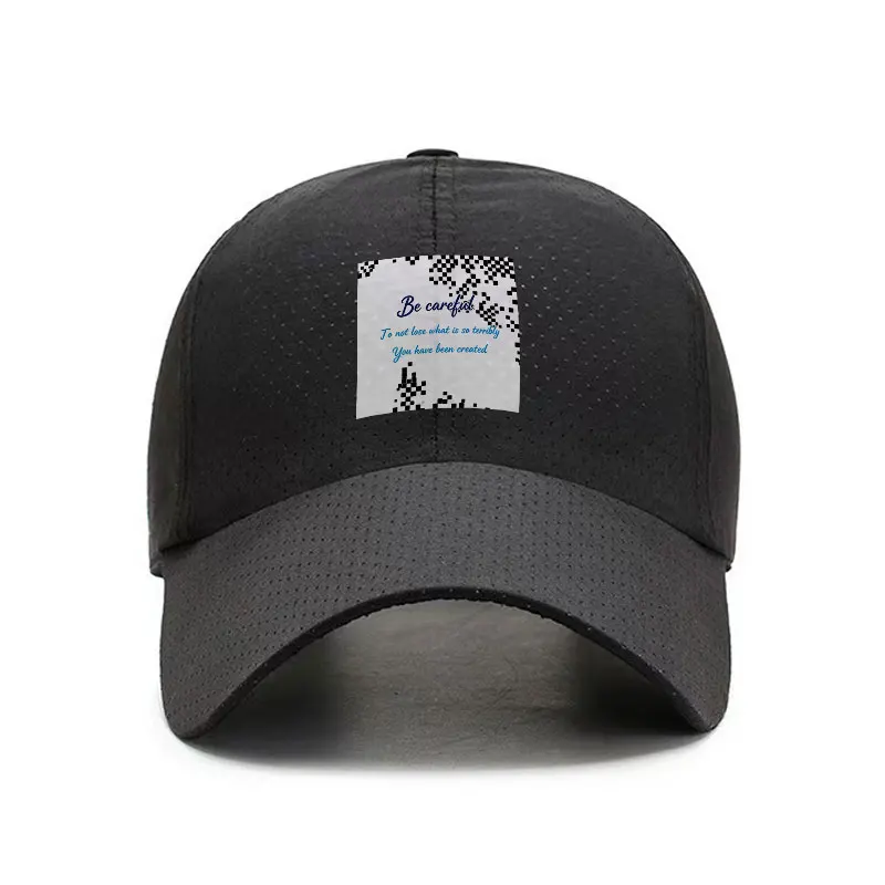 Be Careful Statement Quick Dry Breathable Baseball Cap for Golf Outdoor Sports and Casual Wear