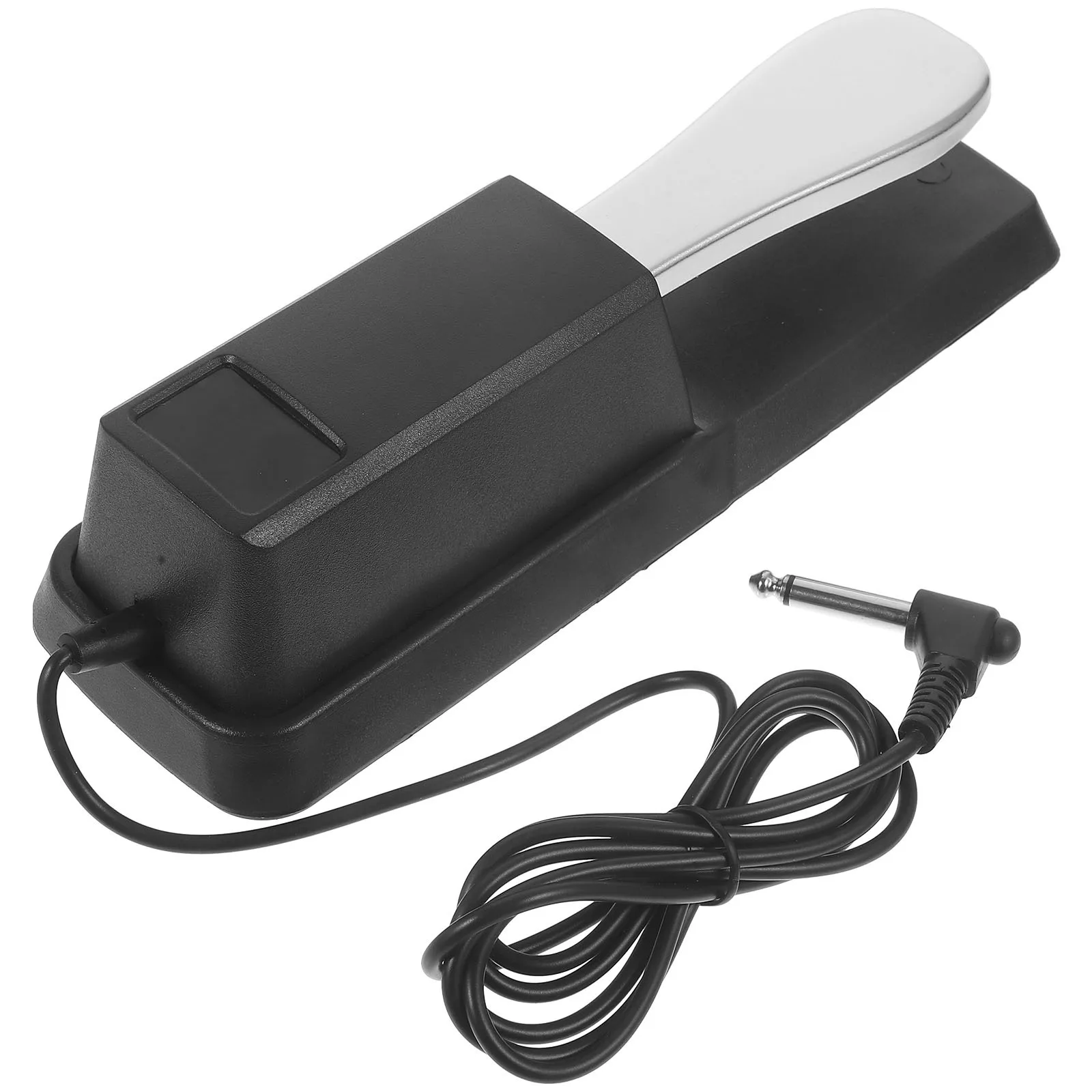 Sustain Pedal For Keyboard Black Alloy Foot Pedal Non-Slip Pad Half-Pedal Function Compatible With Digital Piano