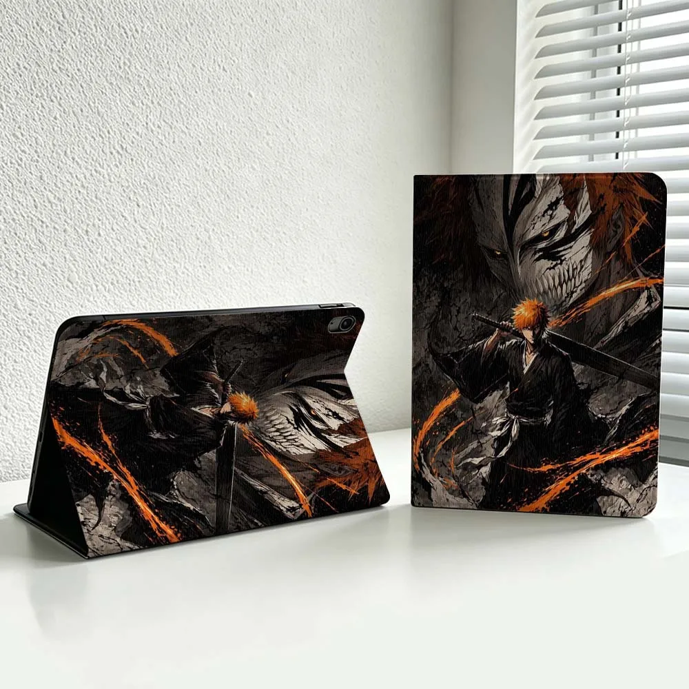 Anime B-Bleach Design For iPad Pro Air mini 7 6 5 4 3 2 1 9gen M5 M4 11th 10th A17 Pro A16 Soft Inch Tablet Case Cover