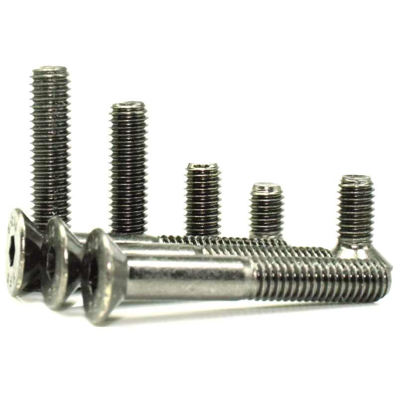 2.5Countersunk Hex Socket Screws 12.9 Grade Alloy Steel DIN7991, RC Model & Industrial Fasteners, Black Nickel/Titanium Gold/Nic
