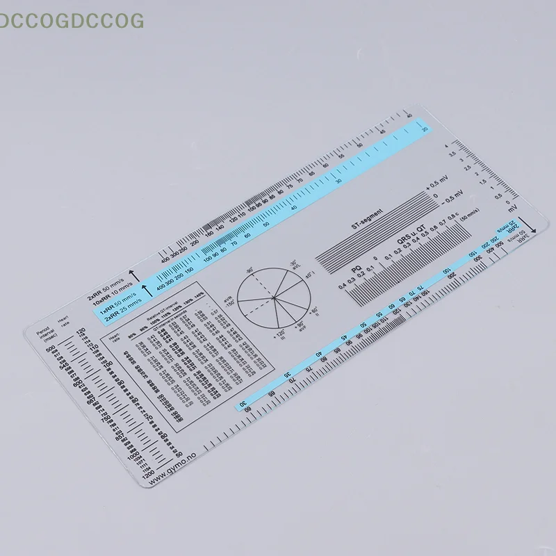 Cardiogram Transparent Soft Heart Rate Ruler ECG Ruler ECG Student Pocket Reference Guide Electrocardiogram Ruler