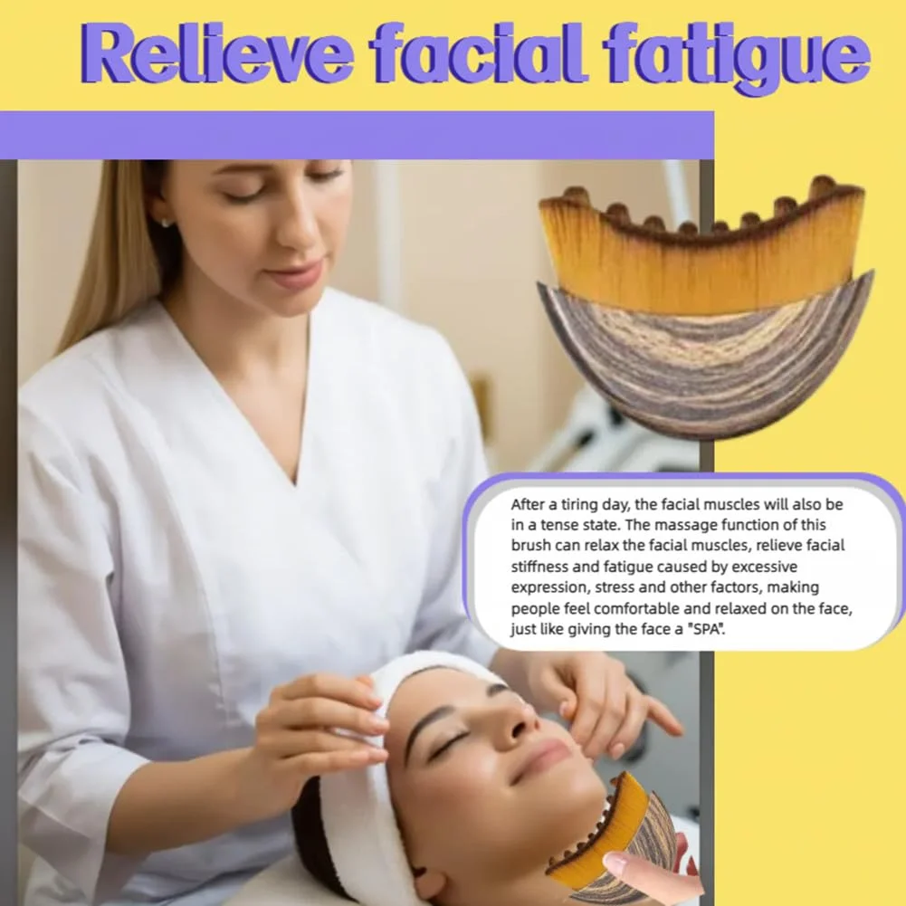 1/2 قطعة من فرشاة الوجه اللمفاوية للنحت - مضادة للانتفاخ، وإزالة السموم والرفع، وتحسين توهج البشرة وامتصاصها