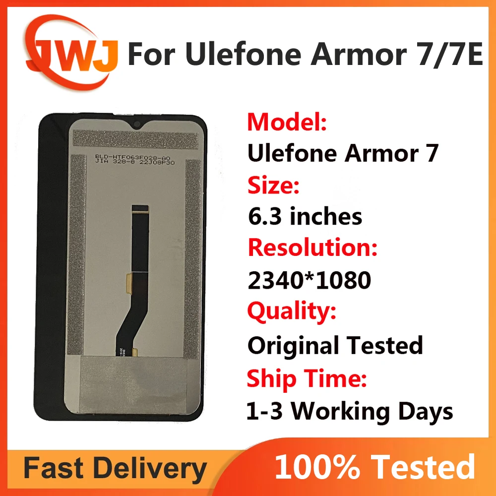 

100% Original Tested LCD Display For Ulefone Armor 7 7E LCDs Touch Screen Digitizer LCD Display Assembly Repair Parts