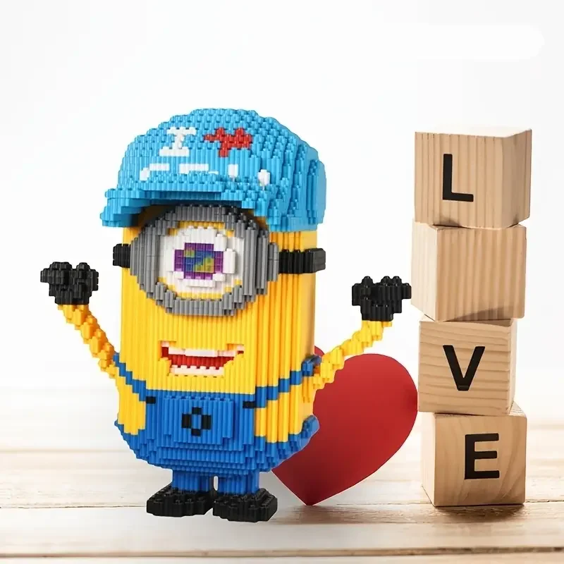 24 سنتيمتر تمثال أصفر بنة لغز الأطفال تجميع الجسيمات الصغيرة لعبة الضغط ثلاثية الأبعاد هدية اليدوية