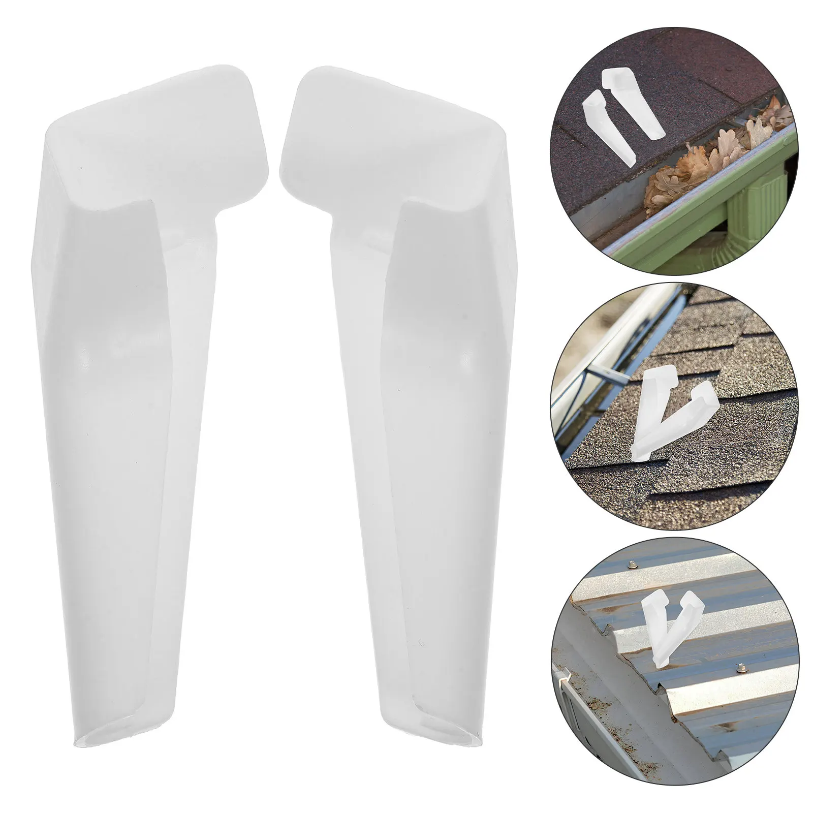 

2Pcs Rv Gutter Spout Extensions J-Shaped Rain Gutter Drain Spout for Camper Van Travel Trailer Roof Efficient Water Flow