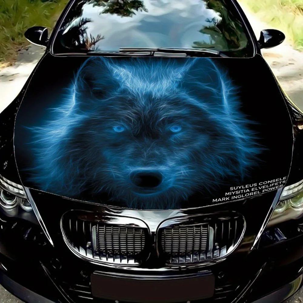 

Самоклеящаяся виниловая наклейка на капот Blue Light Wolf премиум-класса - прочные устойчивые к атмосферным воздействиям аксессуары для автомобилей и грузовиков для автомобиля H