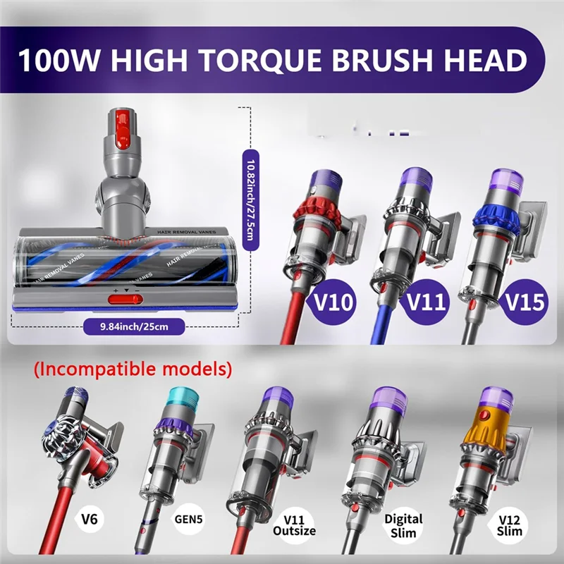 

【Flash Sale】Turbine Brush For Dyson V11 Dyson V11 Head Replacement Dyson Vacuum Head Replacement