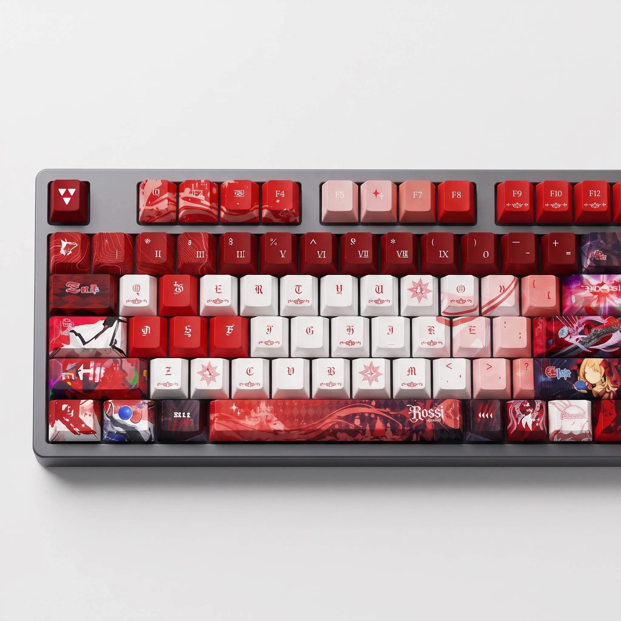 Rossi 122 Keycaps Arknight Endfield DYE Sublimation Key Cover Cherry Cross MX Switch Key Caps for Mechanical Keyboard Gift YMC