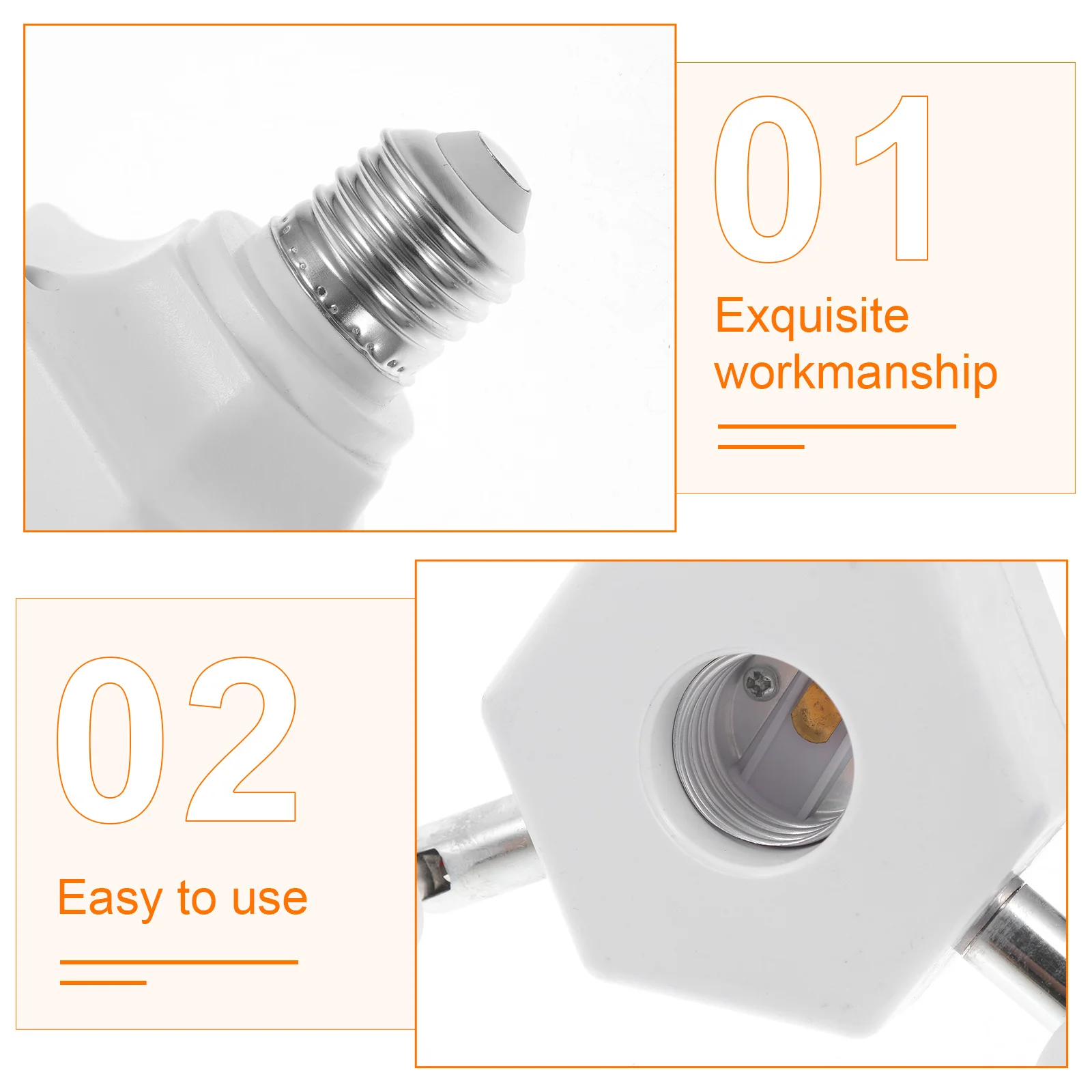 

E27/E40 Light Socket Adapter 3-In-1 Bulb Splitter Holder For Led Lamps Lamp Socket Converter Extender Tool