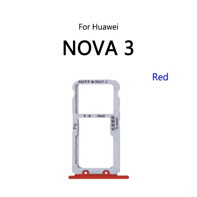 For Huawei Nova 3 SIM Card Slot Tray Holder Sim Card Reader Socket