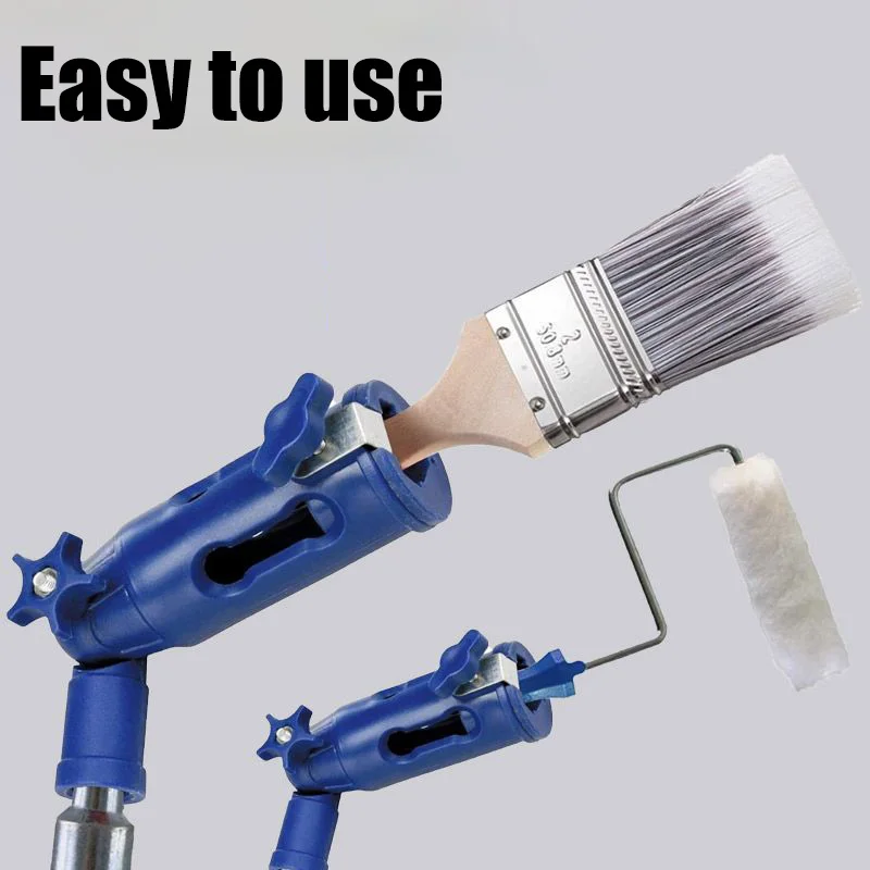 DIY Multi-Angle Paint Brush Extender Paint Edger Tool and Extension Pole For Walls High Ceilings Trim Edge And Corner Painting