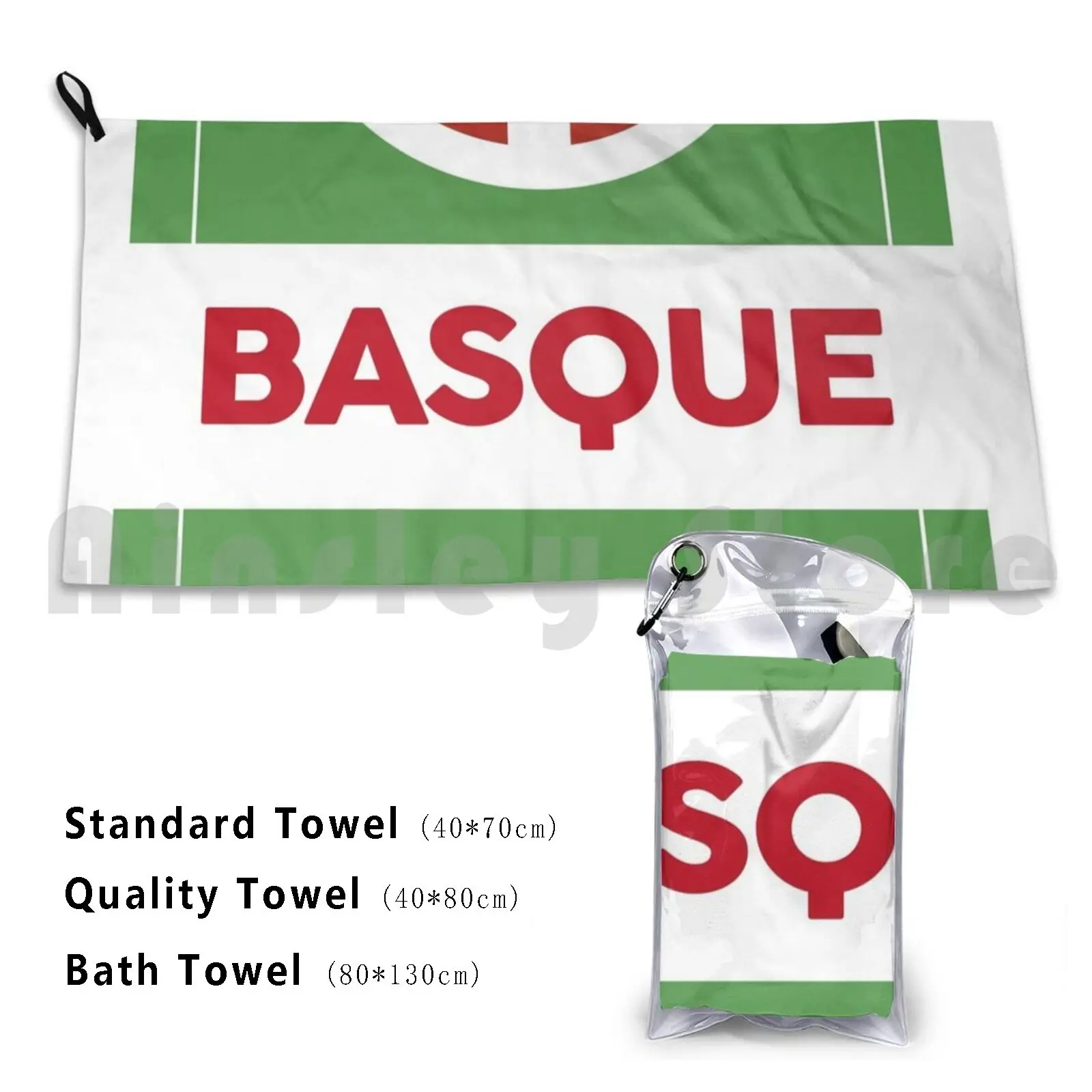 Basque Country Shield Custom Towel Bath Towel Basque Country Spain Soccer Football Sports Europe Bilbao