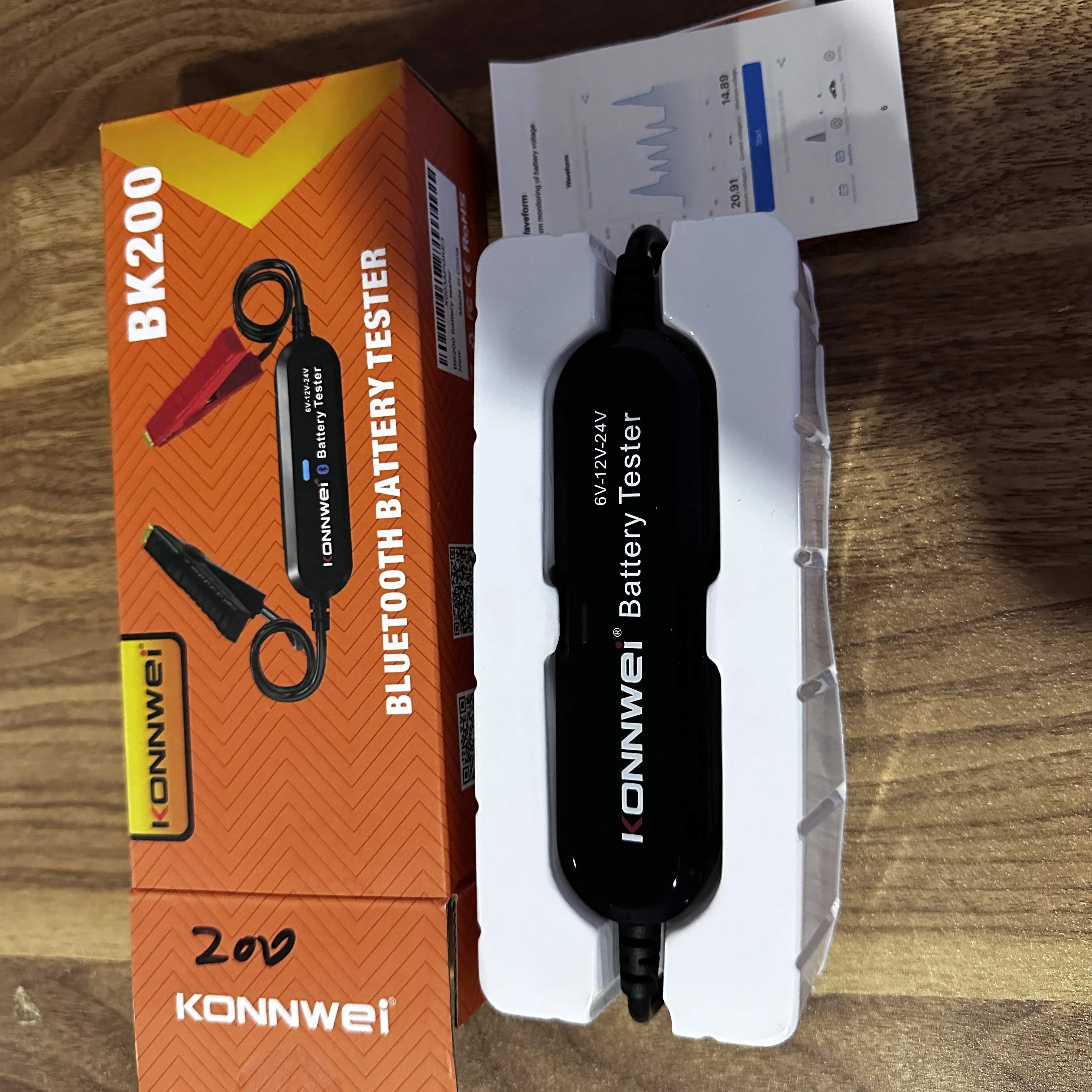 

BEST BK200 Bluetooth 5.0 Car Motorcycle Truck Battery Tester 6V 12V 24V Battery Analyzer 2000 CCA Charging Cranking Test Tool