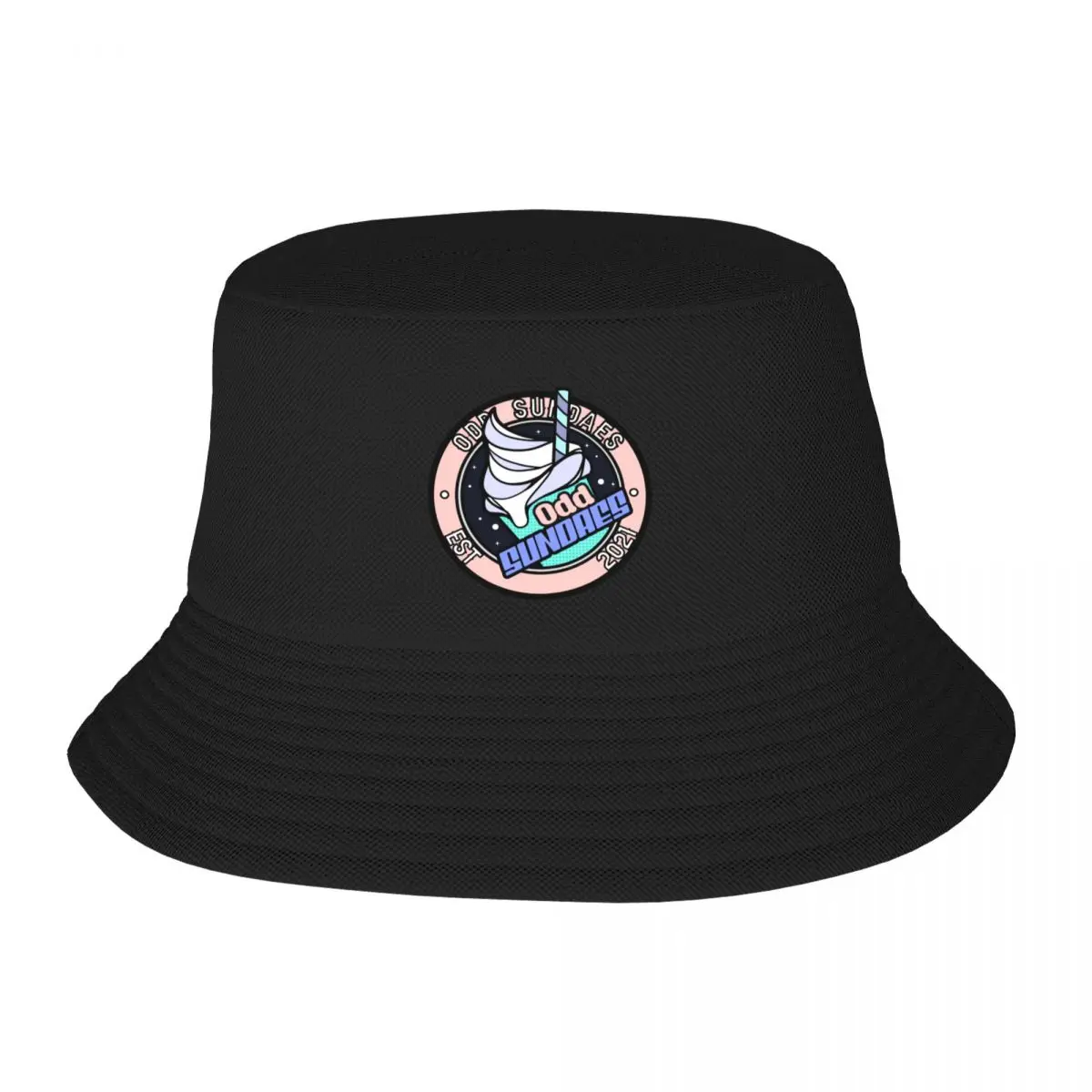 Odd Sundaes (colored) Bucket Hat Fashion Beach dad hat Beach Sunhat Ladies Men's