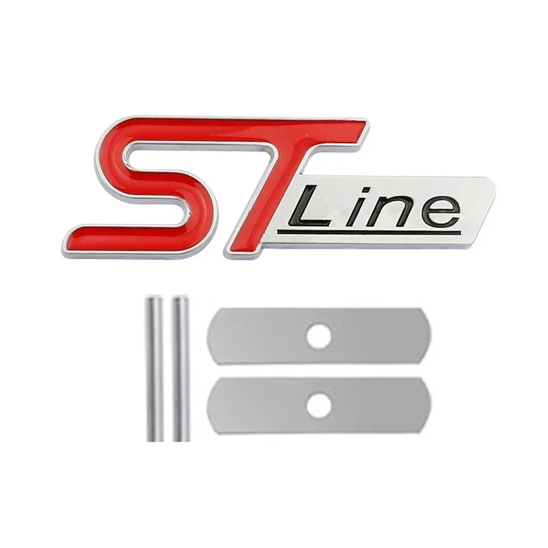 Linha ST Logo Front Grill Emblema, Emblema, Traseiro do carro Tronco Adesivo, decalques, Foco, Kuga, Fiesta, Mondeo, FUGAR, Ecoboost