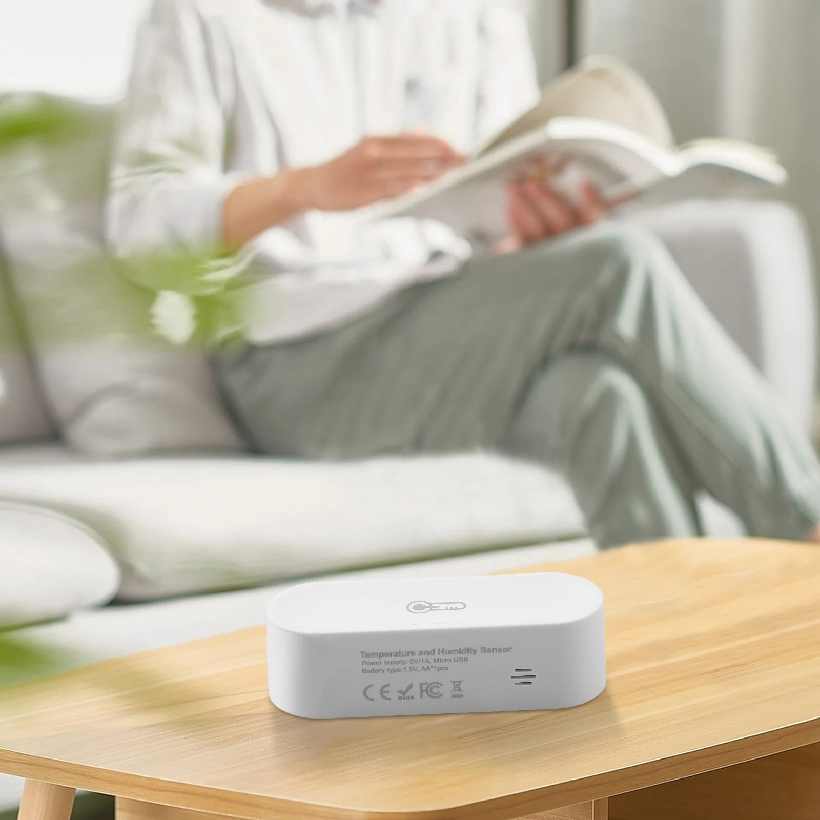 For HomeKit ForTu-ya For Zig-Bee Temperature And Humidity Sensor Humidity Reporting Accuracy 6%RH 82mmx27mmx23mm