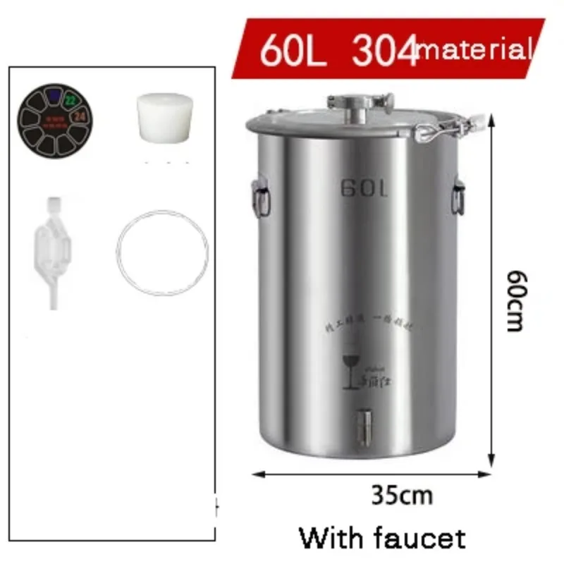 

12L/20L/35L/60L Alcohol Distiller Copper Tube Moonshine Still Spirits Home Brew Wine Making Kit Stainless Steel Oil Boiler