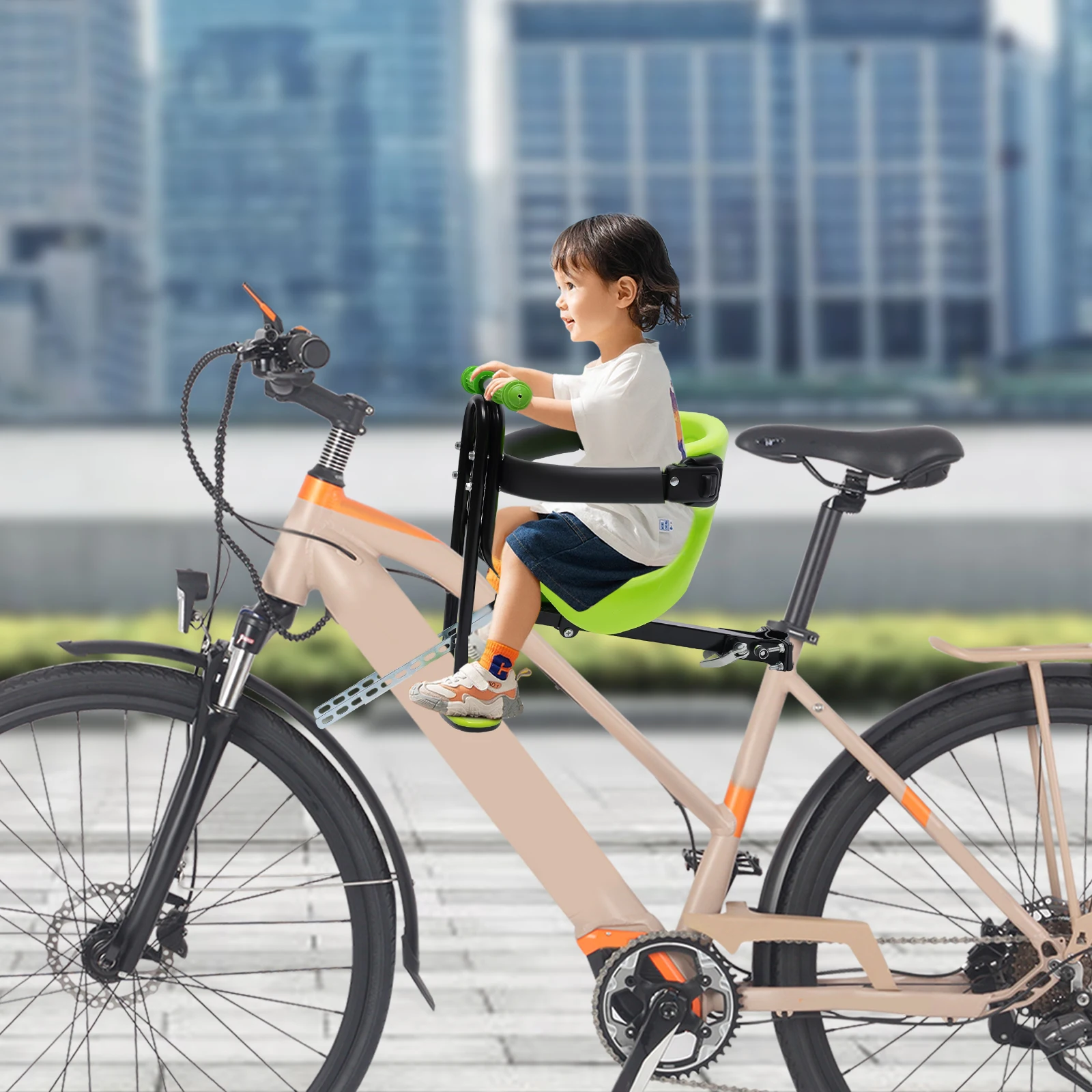 Front Children Bike Seat Bicycle Seats Mountain Bike Folding Bike Kids Seat  40 * 30 * 46cm Simple Installation