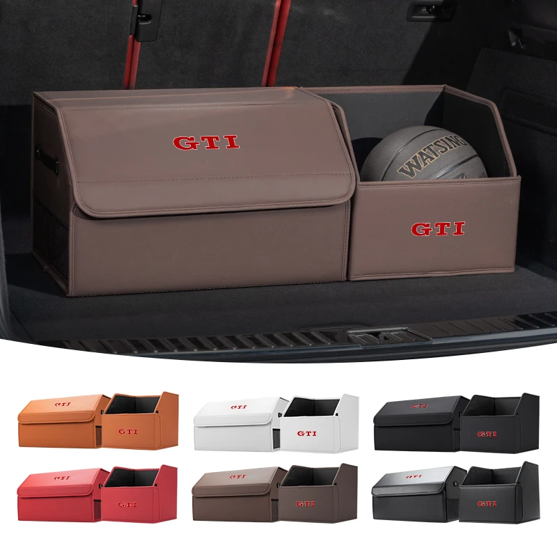 Car Trunk Organizer Box Tailbox Stowing Tidying Storage Bag For VW GTI Golf Jetta Passat CC Golf 5 7 Tiguan Scirocco Sagitar MK4