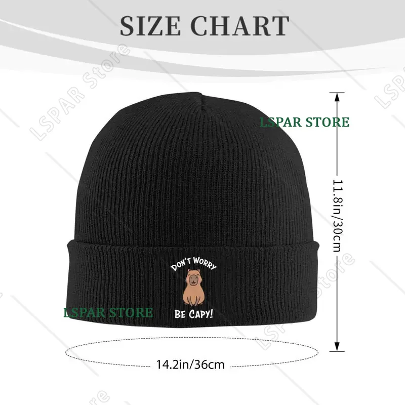 New Hip Hop Warm Beanies with a Vintage Thermal Look Featuring Bee And Capybara Designs, Perfect for Autumn And Winter