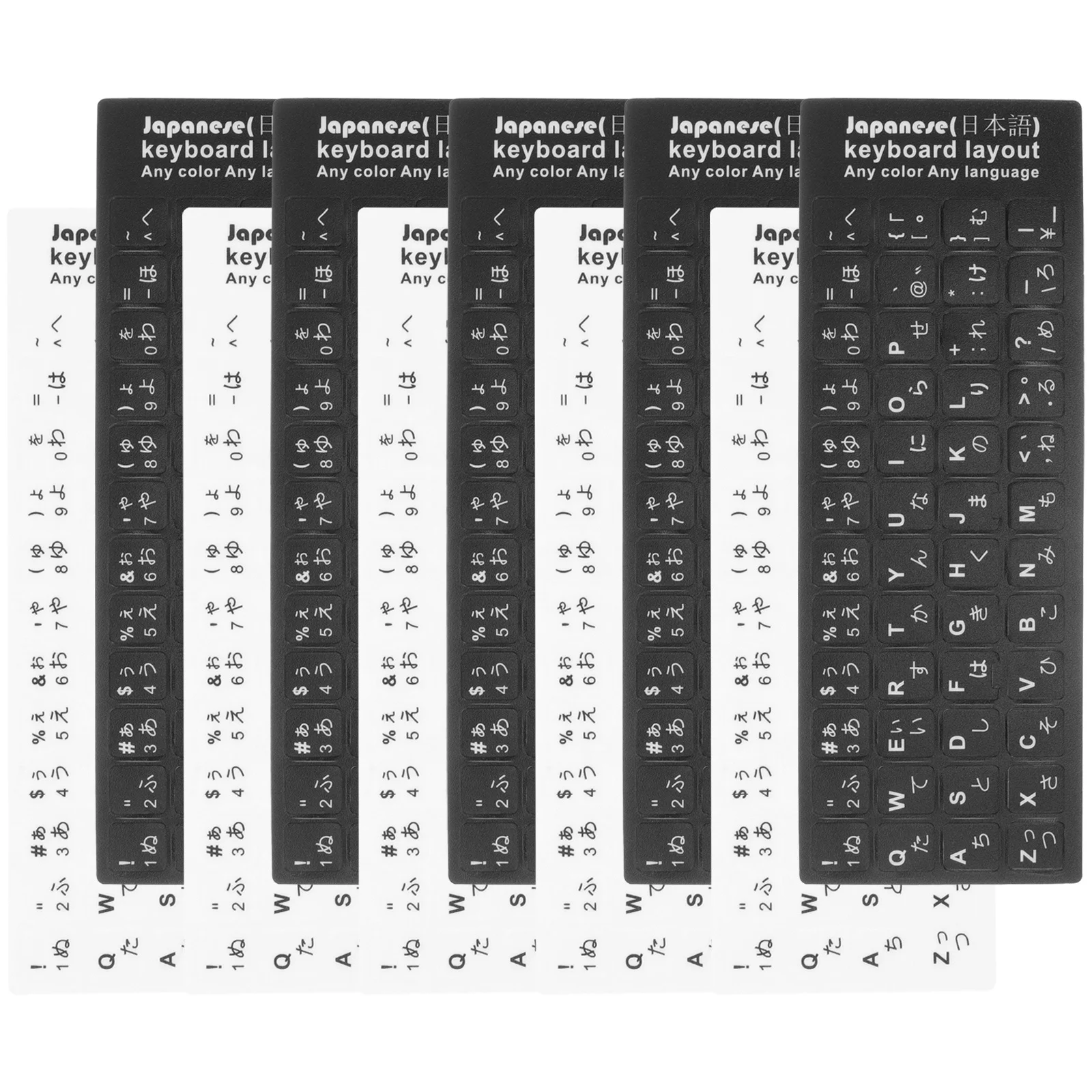 

10Pcs Japanese Keyboard Stickers Durable PVC Splashproof Laptop Key Replacement Stickers Improve Typing Efficiency Computer