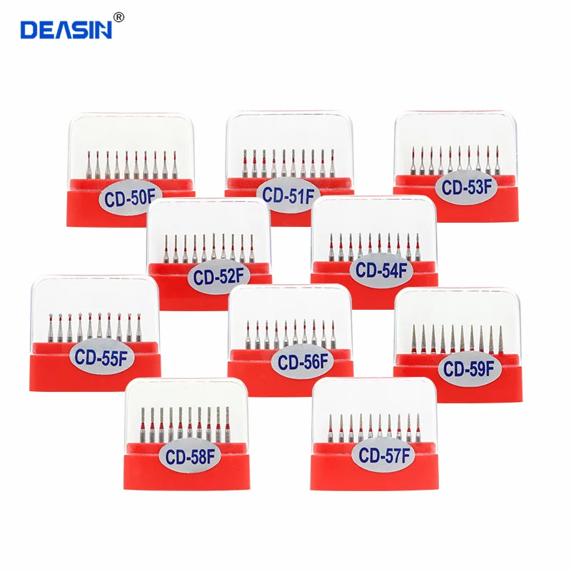 100pcs/box Dental Diamond Burs 1.6mm CD Series for High Speed Handpiece Super Coarse Diamond Dentist Grinding Tool Grinder