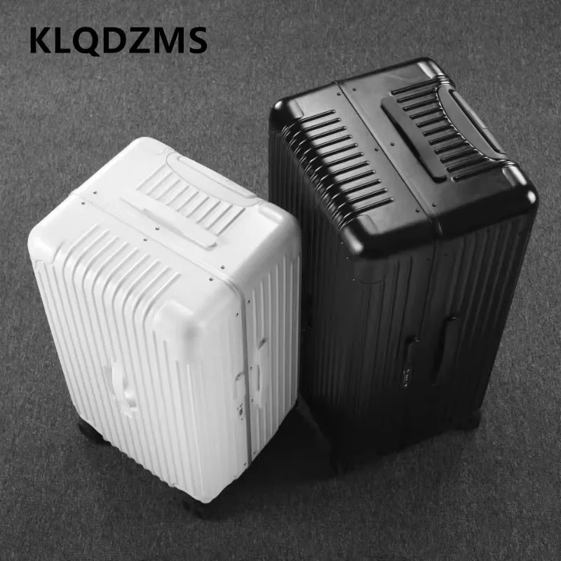 Klqdzms neue 20 "24" 26 "28 Zoll Koffer Boarding Box abs PC Aluminium rahmen große Kapazität Trolley Fall mit Rad gepäck