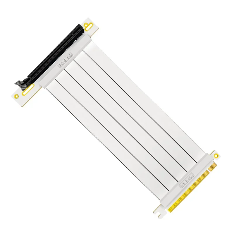 Riser Pcie Gen 4 16x Cable elevador de gráficos de supervelocidad expansión GPU PCIE 4,0 X16 conector de ángulo recto para GTX RTX RX blanco