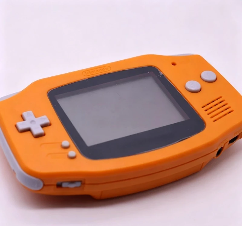 Orange Modified GBA Game Boy Advance Game Console Original LCD Screen
