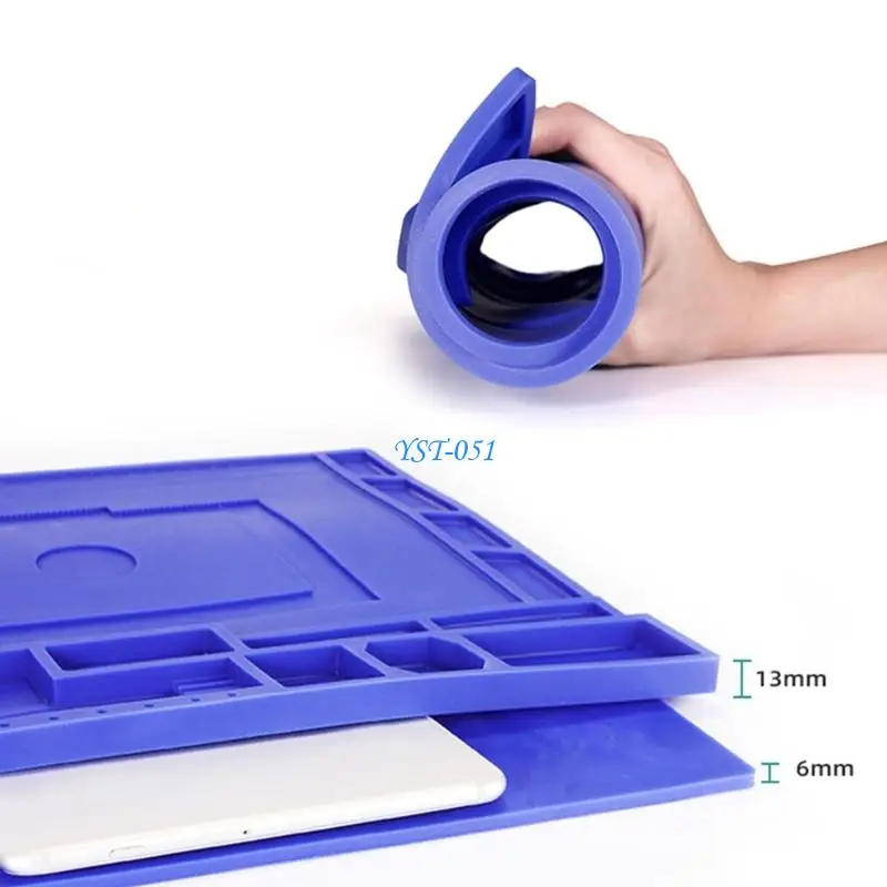 Estera soldadura silicona resistente calor E15A para estación trabajo reparación electrónica antideslizante