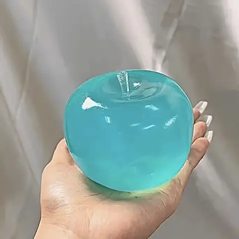 1pc Crystal Big Apple Squeeze Toy, Slow Rebound Stress Relief Toy, Extra Thin Skin Malleable Cream Texture Handmade Squishy Ball