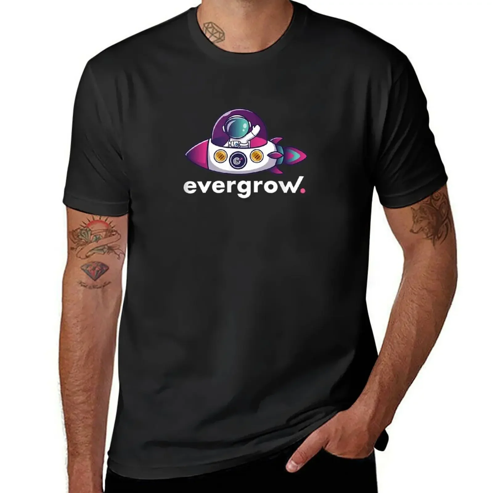 

Evergrow Coin Crypto Astronaut Rocket T-Shirt graphics anime sublime mens clothes