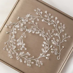 Women Rhinestone Crystal Headband Wedding Hair Accessories Luxurious Rhinestone Pearl Bride Headband Hairbands Hair Jewelry Vine