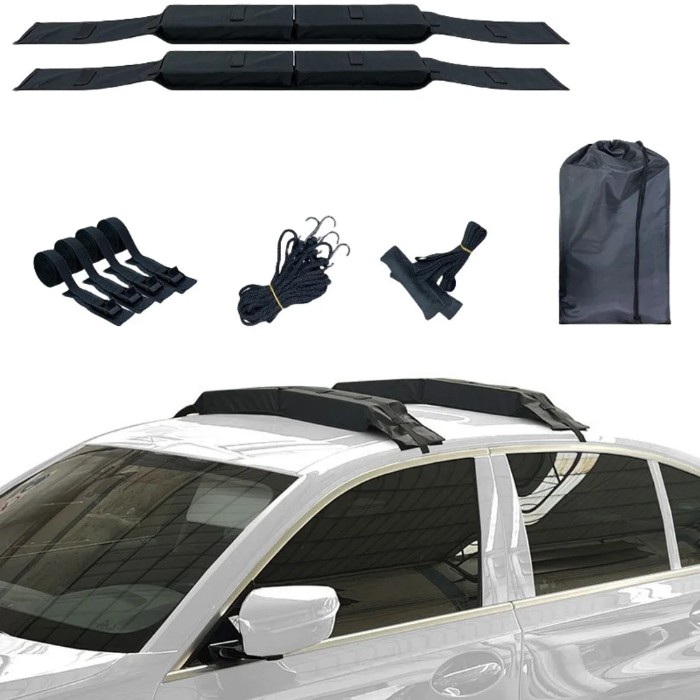 

For kayak rack soft roof rack pads with fixing straps ropes quick release buckles and storage bag for car roof secure transport