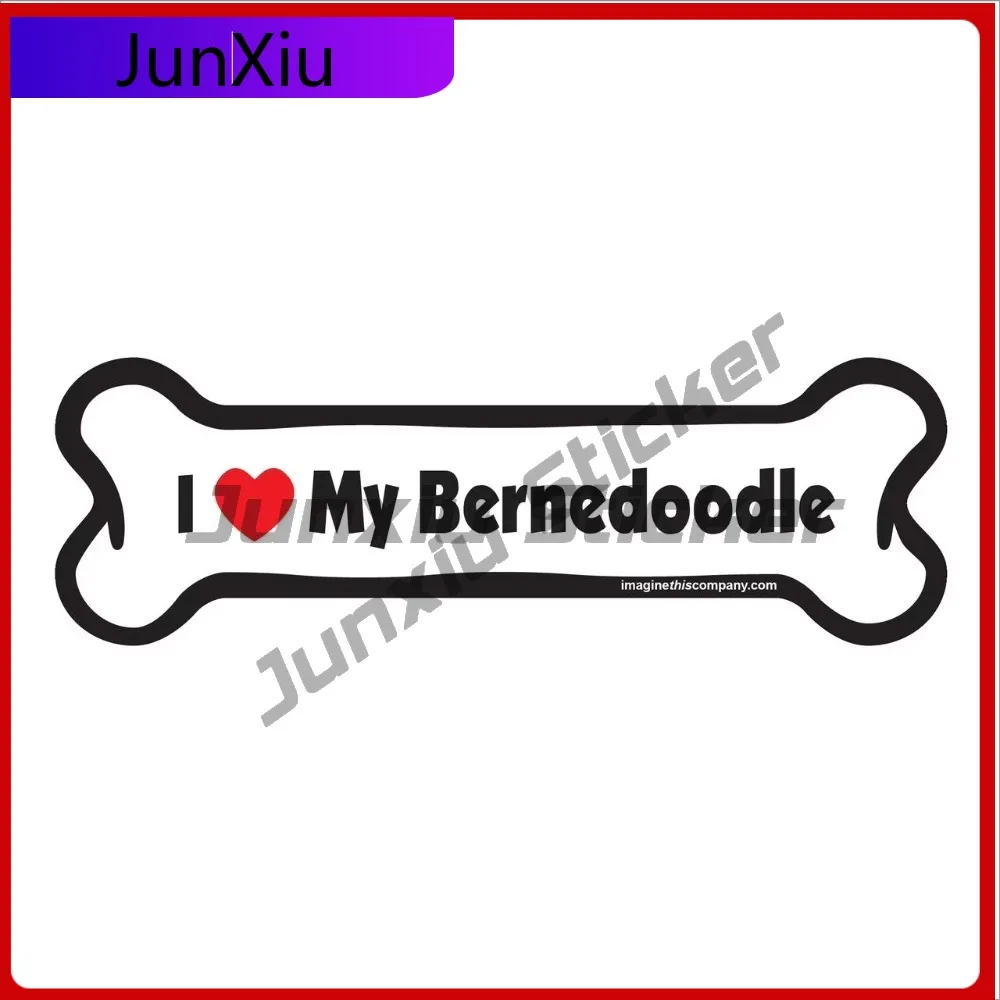 

I Love my Bernedoodle Unique Car Laptop Window Bumper Waterproof Vinyl Decal Decoration Retro Vintage Cool Funny Retro Trendy