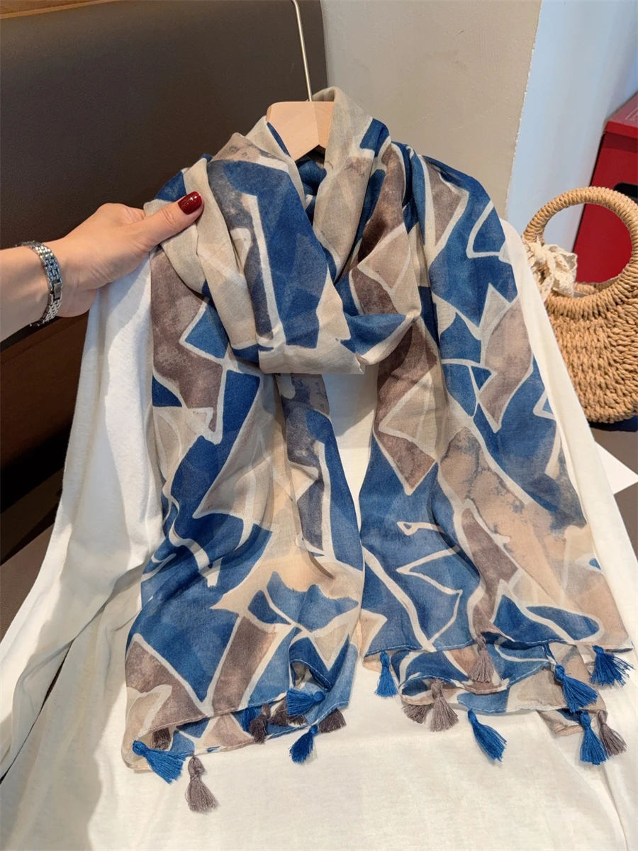 lenco-geometrico-azul-feminino-verao-viagem-praia-photoaphy-grande-awl-protecao-solar-uv-fino-sle-versatil-cachecol-de-fibra-poli