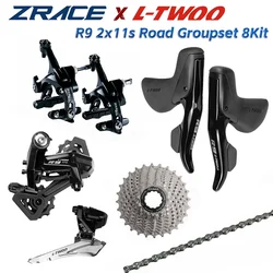LTWOO R9 2x11 speed, 22s Road 8Kit, ZRACE Brake + Cassette + Chains + Shifter + Rear Derailleurs + Front Derailleurs, 5800,R7000