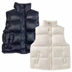 Autumn Winter Kid Vest Down Jacket Sleeveless Teens Girl Boy Coat Parka Thick Warm Snow Outfit Kids Children Clothing Plus Size