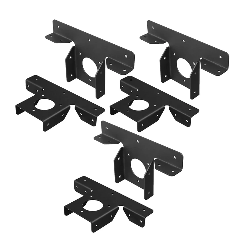 

ABRU-6 Pack Heavy Duty Pergola Corner Brackets Extension 3-Way T Brackets For 4 X 4 Post Bracket Pergola Gazebo Kit