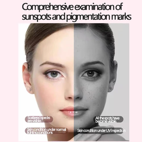 Imagen 2 del producto Mini cámara UV para iPhone, teléfono Android, protección solar Facial Visible, cámara UV portátil para prueba de protección solar