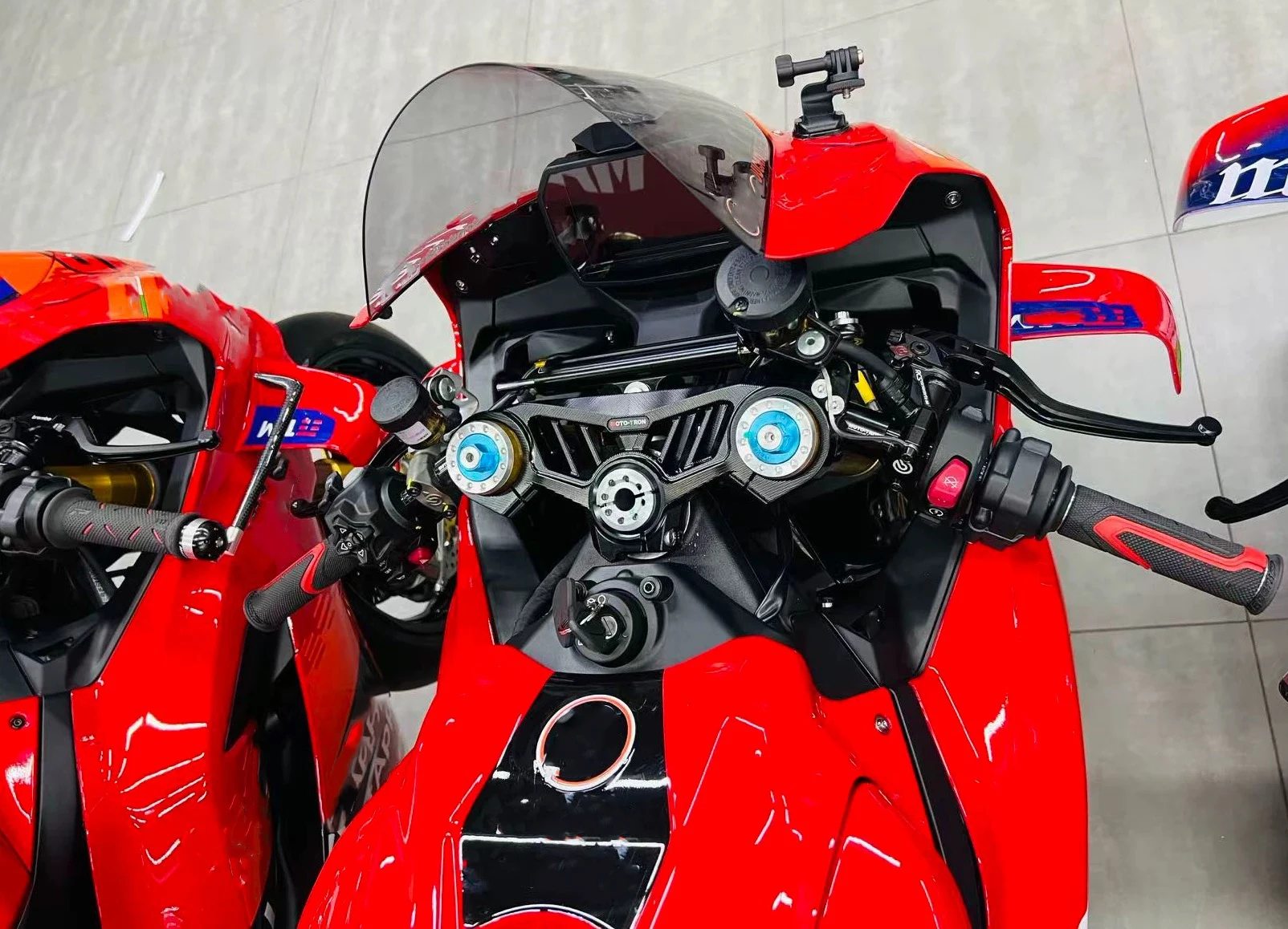 MOTO TRON For  DUCATI Panigale V2 2025-2026 CNC Racing Refit Clip On Handle Bars Front End Upper Top Clamp
