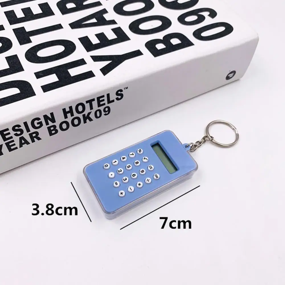 Mini Calculator ABS with Keyring Compact Handheld Study Electronic Calculator Electronic Calculator Labyrinth Design