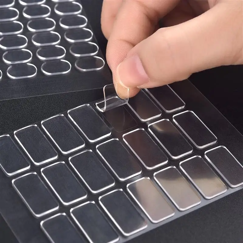 5 Blatt Nano-Gel-Matte, transparentes Klebeband, rund, spurlos, abnehmbar, klebrig, doppelseitiges Klebeband für Heimwerker, für feste Gegenstände