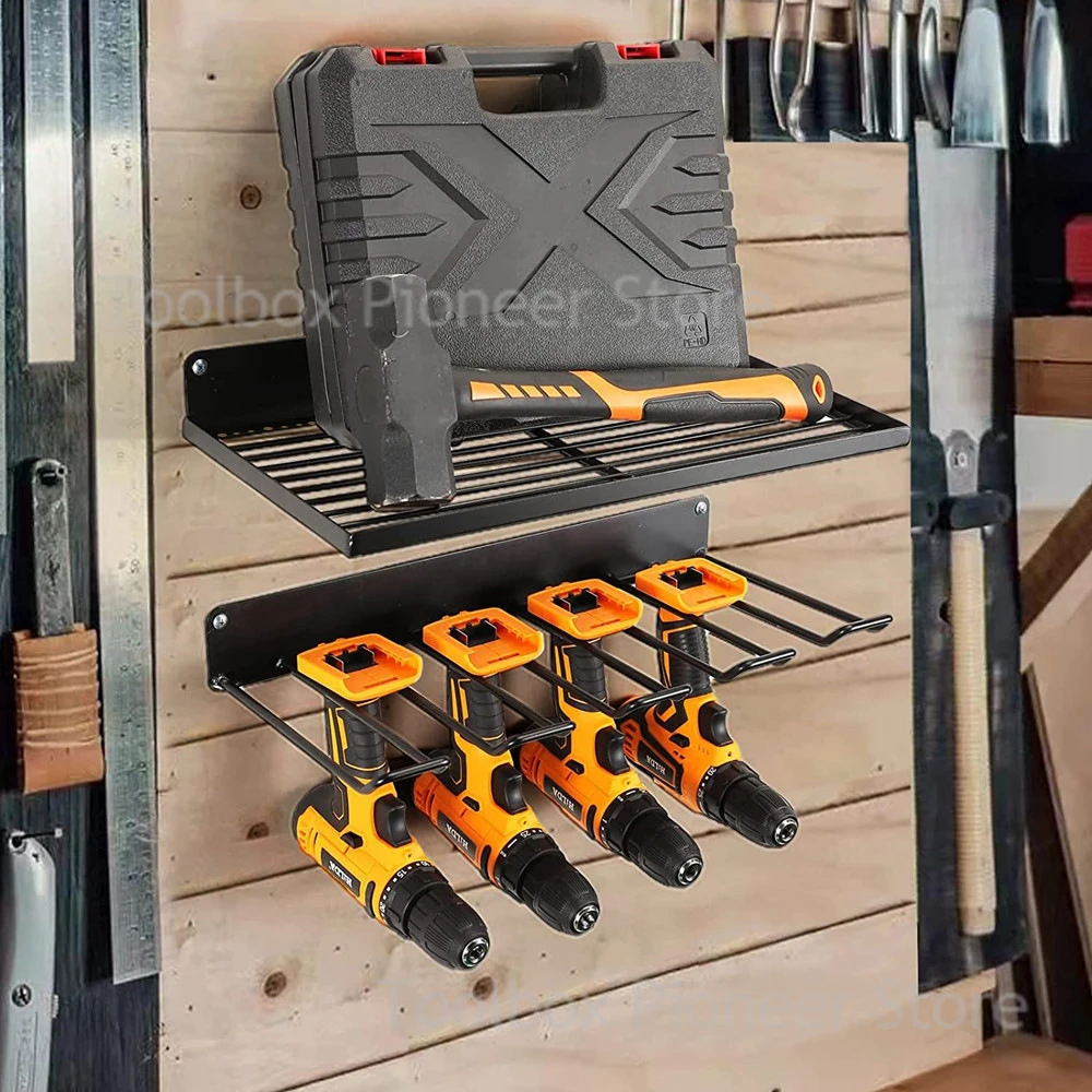 Tool Storage and Sorting Rack Power Electric Drill Holder Organizer Wall Mount Tool Cabinet Workshop Garage Storage Shelf