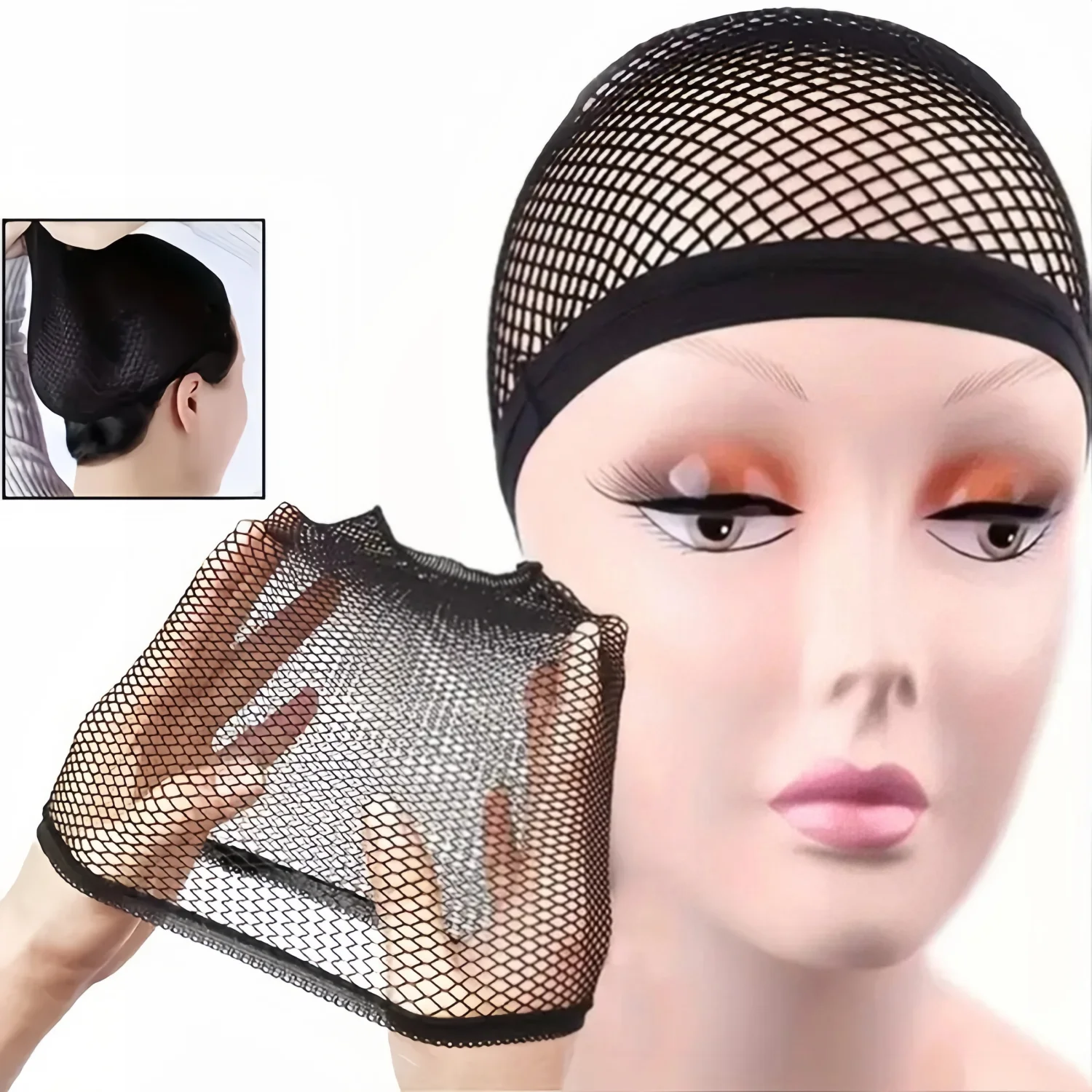 

20pcs High quality wig mesh with elasticity, these fashionable women's mesh caps are designed for open synthetic wigs